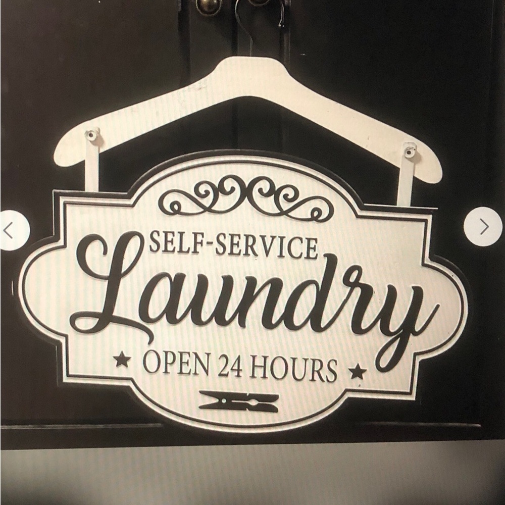 Rustic home decor laundry sign 21”H x 21.5” L